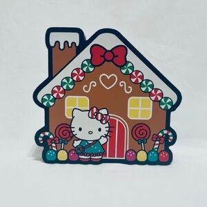 Hello Kitty Christmas Gingerbread House Wood Decor Tabletop